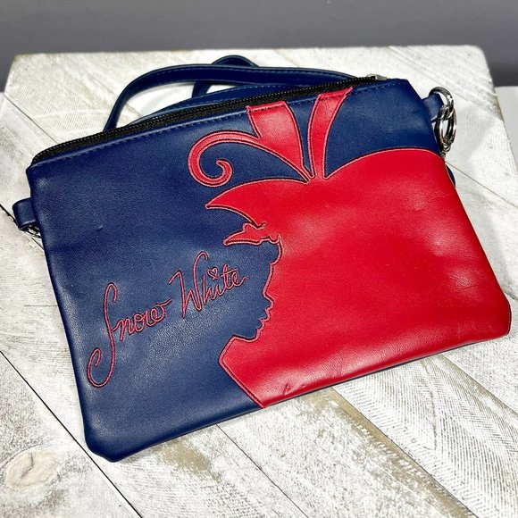 Disney Handbags - Disney Parks Snow White Navy and Red Apple Crossbody Clutch Purse - With Tags